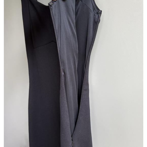 NEW Express Bodycon Little Black Mini Dress Cutout Back Gothic Party LBD Size 2 - Picture 4 of 11